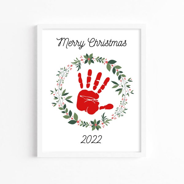 DIY Christmas Handprint Activity, Printable Activities for the Holidays Kids Craft Printable for Christmas, Childrens Christmas Craft