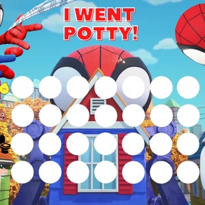 Spidey Potty Training Chart, Potty Reward Chart, Spidey and his Amazing Friends, Toddler Reward Chart, Potty Training, Sticker Chart,
