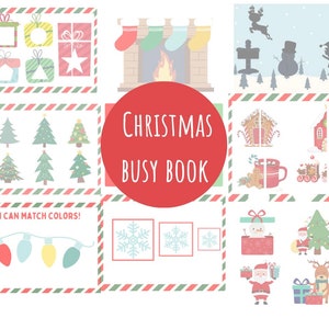 Christmas Busy Book Preschool Binder, Christmas Busy Book Printable, Toddler Busy Book. Toddler Learning Folder, Winter Busy Book