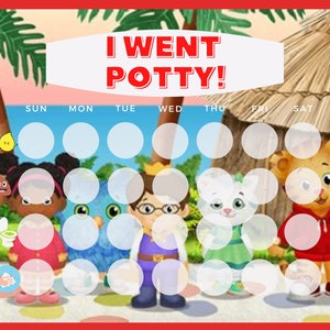 Daniel Tiger Potty Training Chart, Potty Reward Chart, Toddler Reward ...