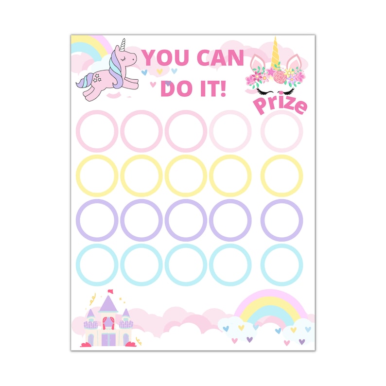 Unicorn Reward Chart | Printable Unicorn Sticker Chart | Daily Chore ...