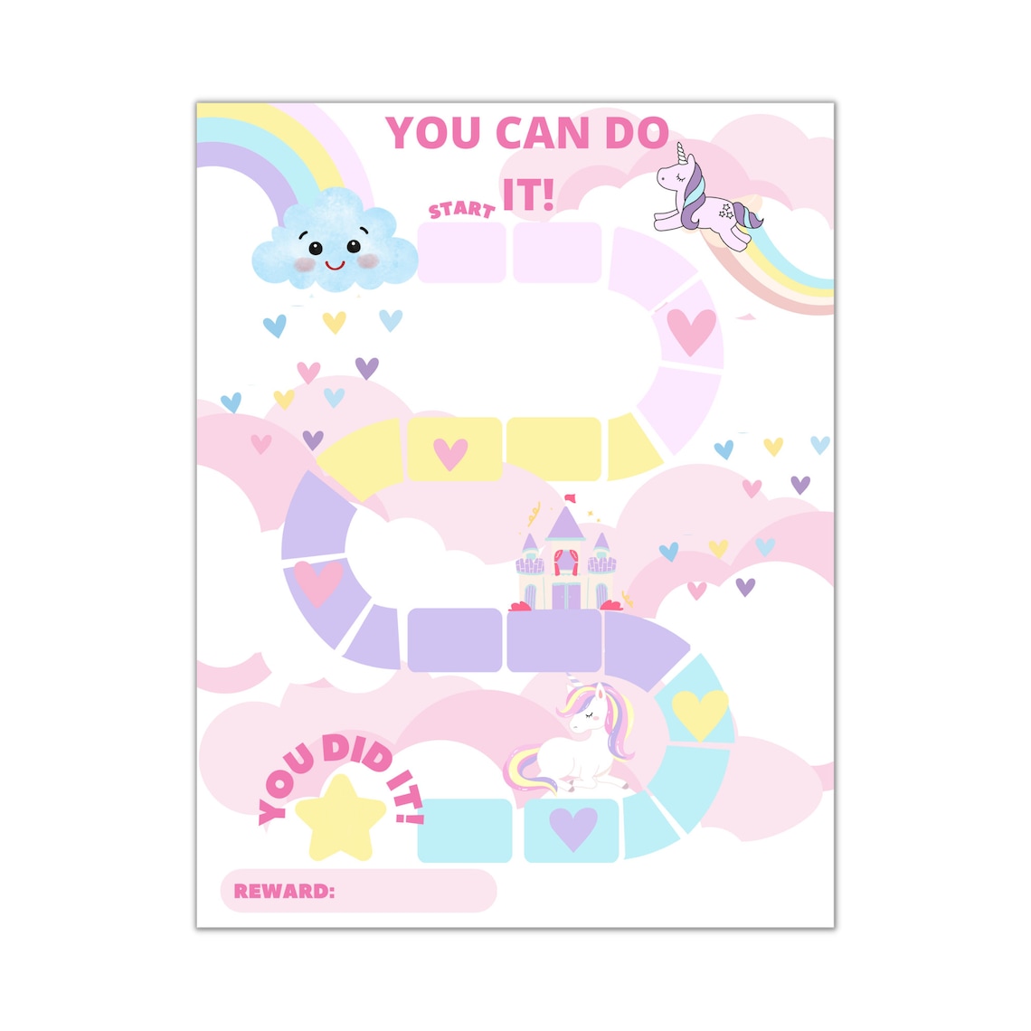 Unicorn Reward Chart | Printable Unicorn Sticker Chart | Daily Chore ...