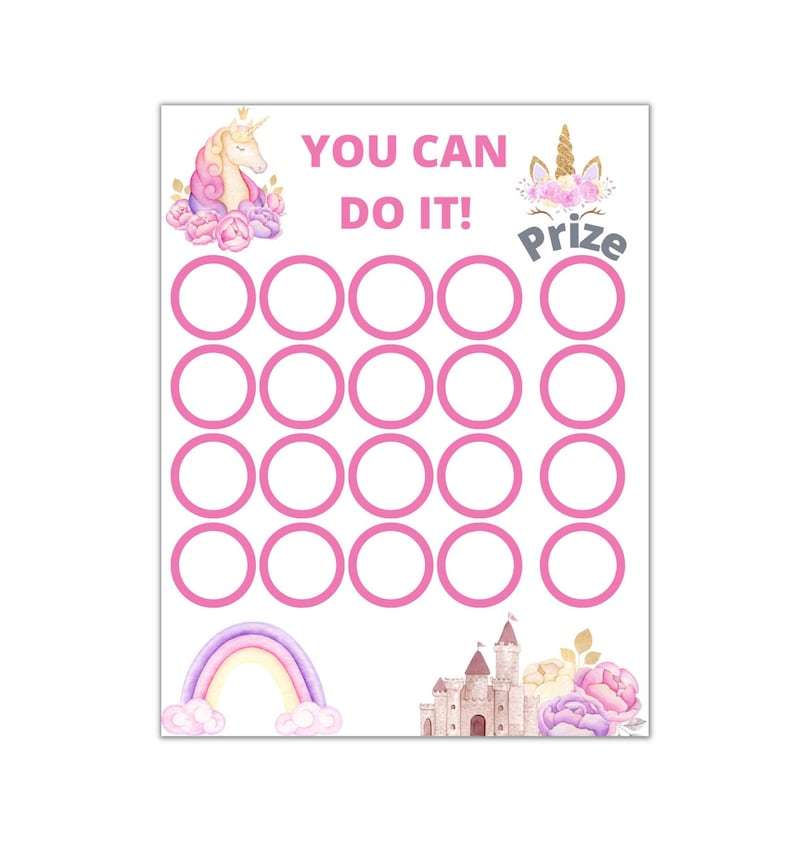 Unicorn Reward Chart | Printable Unicorn Sticker Chart | Daily Chore ...
