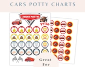 Cars Potty Training Chart Printable, Toilet Training Chart, Toileting Reward Chart, Instant Download, Cars Reward Chart, Sticker Chart