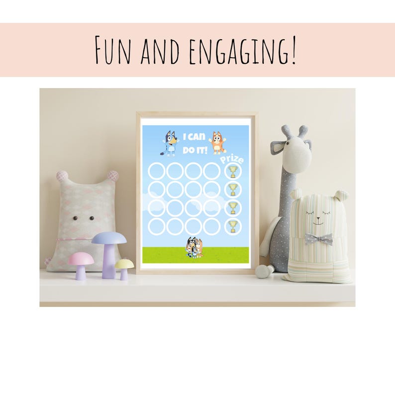 Bluey Daily Routine Bluey Reward Chart | Printable Bluey Sticker Chart | Daily Chore Chart ...