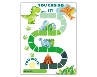 Printable Dinosaur Reward Chart | Dinosaur Kids Potty Training Chart | Instant Download Sticker Chart | Toddler Reward Chart | T-Rex