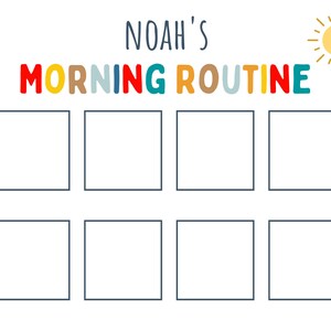 Morning Routine Chart for Kids, Bundle Morning Routine Chart, Childrens ...