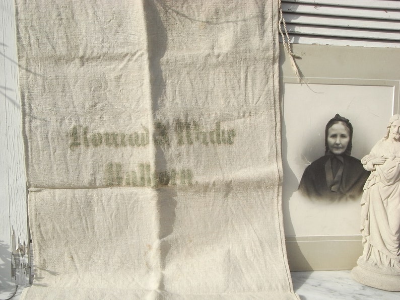 antique peasant linen sack hand spun, handwoven, grain, flour li antique peasant linen sack hand spun, handwoven, grain, flour li