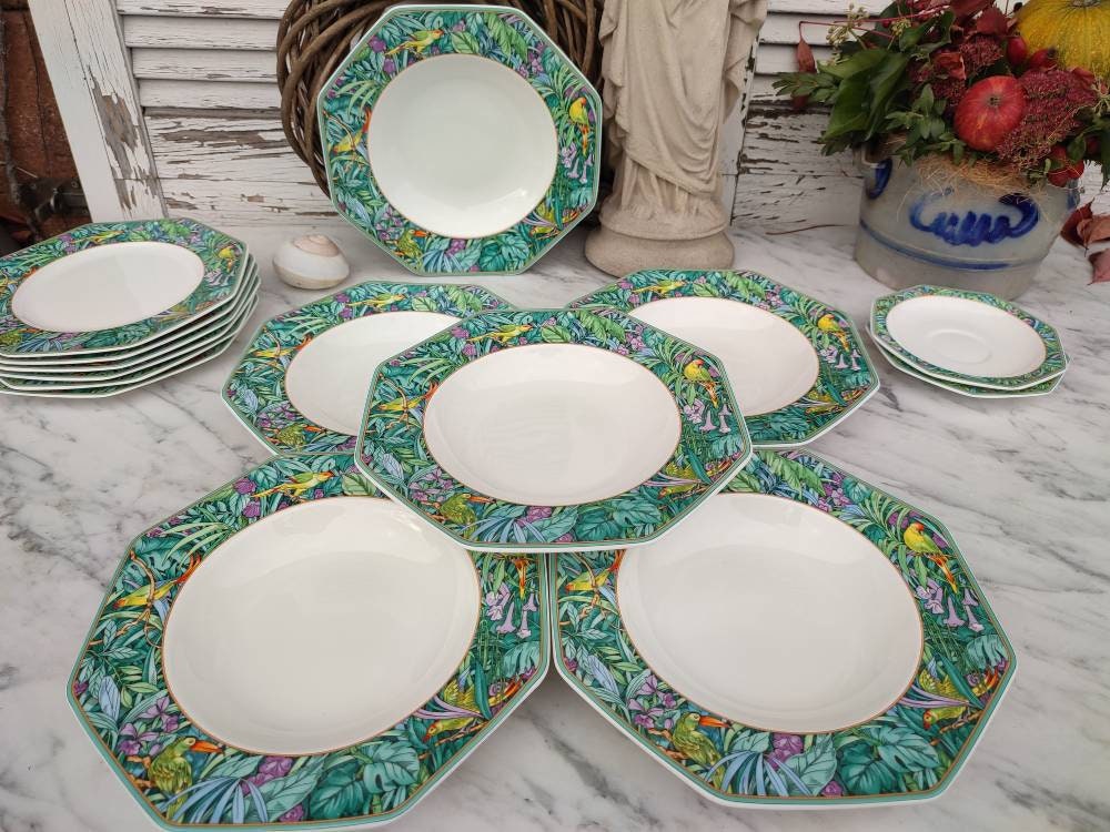 6 tiefe Teller, Suppenteller Amazona, Heinrich, Villeroy & Boch 