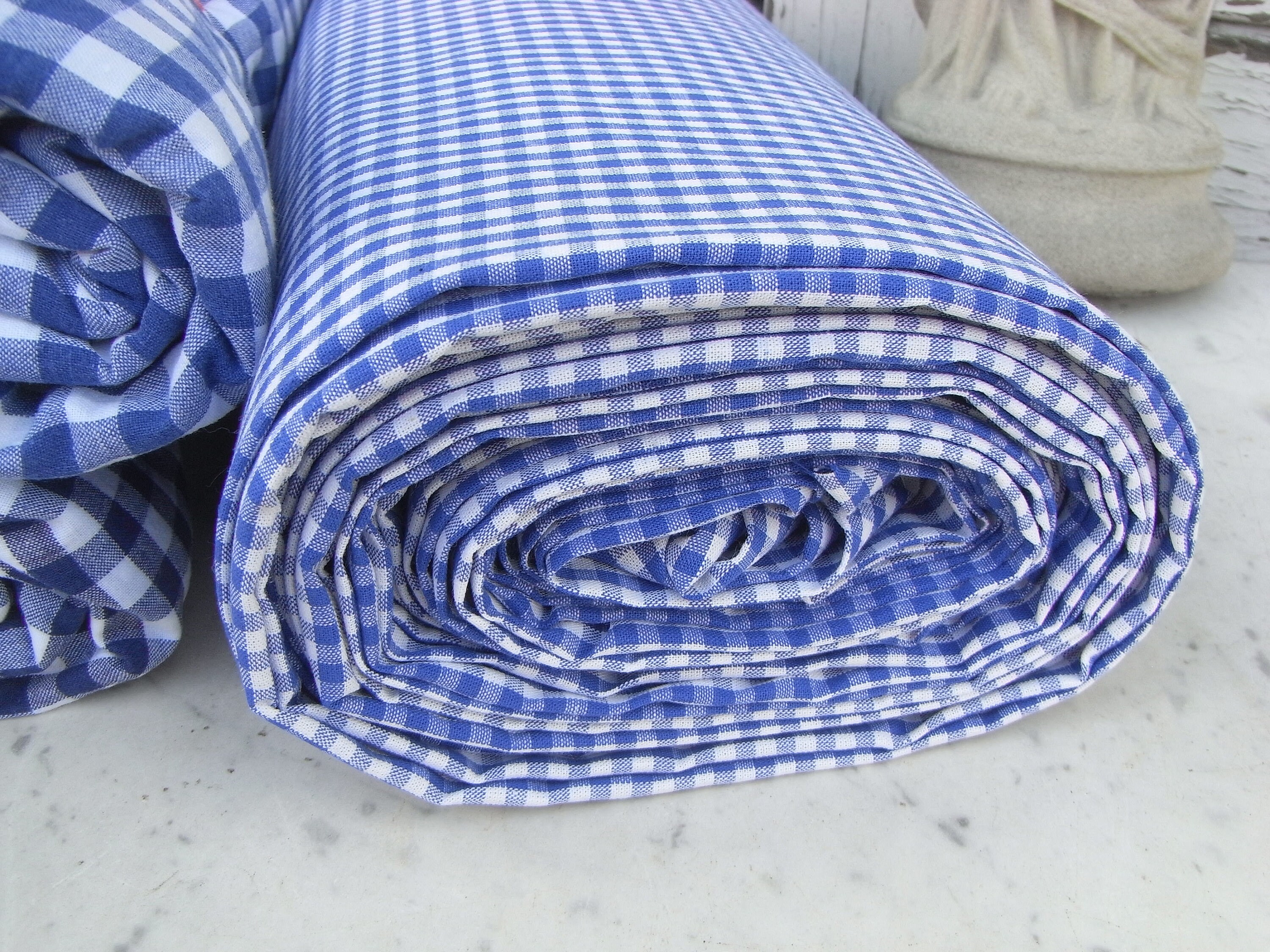 Farmer's linen linen plaid fabric unused 1.4 m wide 4.5 Etsy