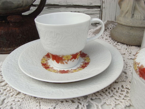 Hutschenreuther Set 6 pièces hiver ROMANTISME Blanc Café-Set Gobelet Assiette Hutschenreuther Set 6 pièces hiver ROMANTISME Blanc Café-Set Gobelet Assiette