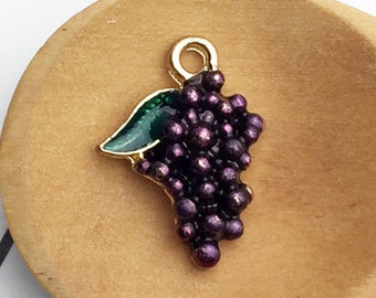 Charms for Bracelets and Necklaces Grapes Charm