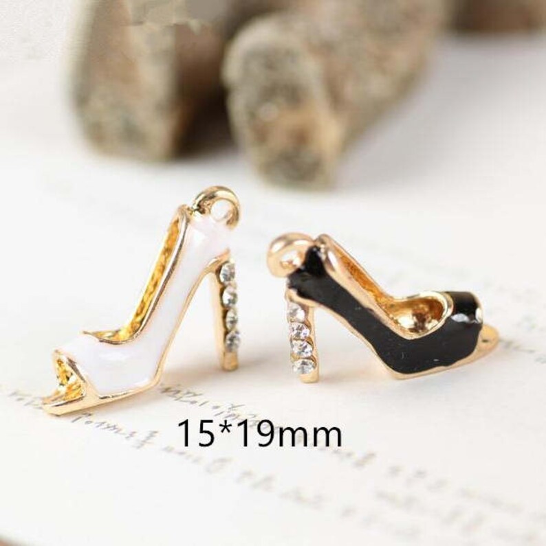 10pcs/lot High heels Charms Enamel Stiletto Shoes Charm Etsy