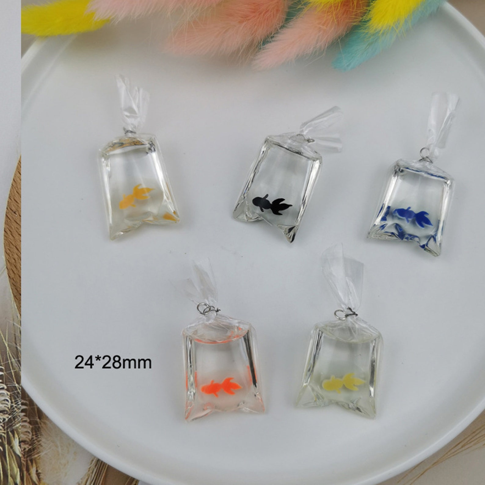 2 Style Water Bag Charms PendantsOcean Fish CharmsGolden Etsy
