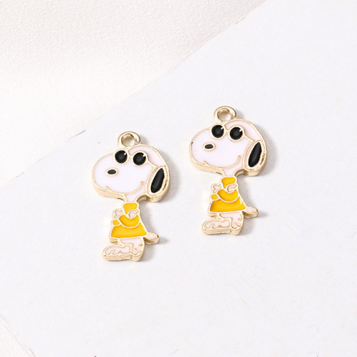 Charming Holiday Gift Idea Christmas Snoopy Dog Charm Earrings Fun Cartoon Character Dog Jewelry White Beagle Charms Costume Accessories Earrings Jewelry Novadigital Net