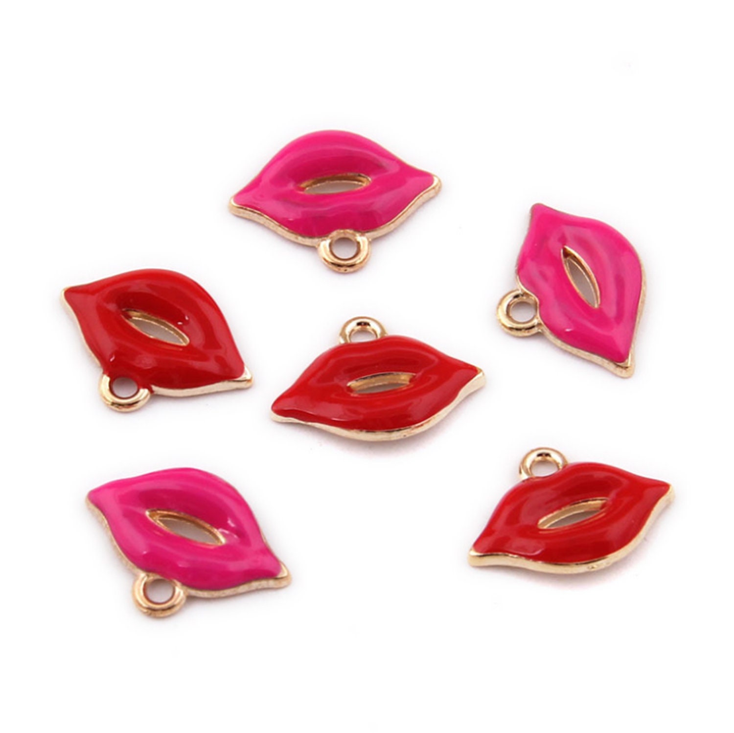 4 Style Lip Charmlovely Lips Charm Jewelry Necklace Earring Etsy