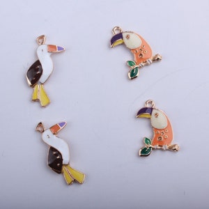 Bird Enamel Pendant DIY Bohemian Jewelry Findings Yoga Mala Necklace Beautiful Bird Lover/'s Bird Watcher/'s Charms Keychain Earrings Supply.