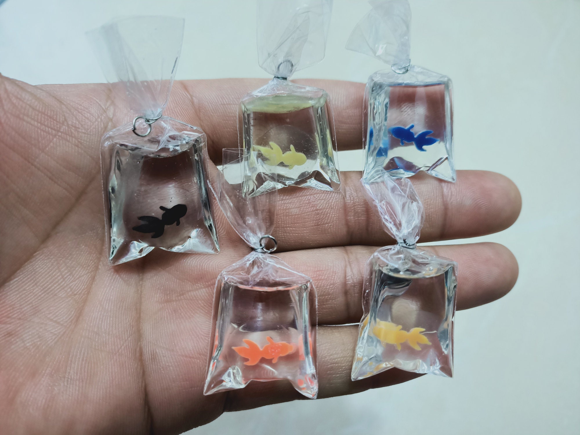 2 Style Water Bag Charms PendantsOcean Fish CharmsGolden Etsy