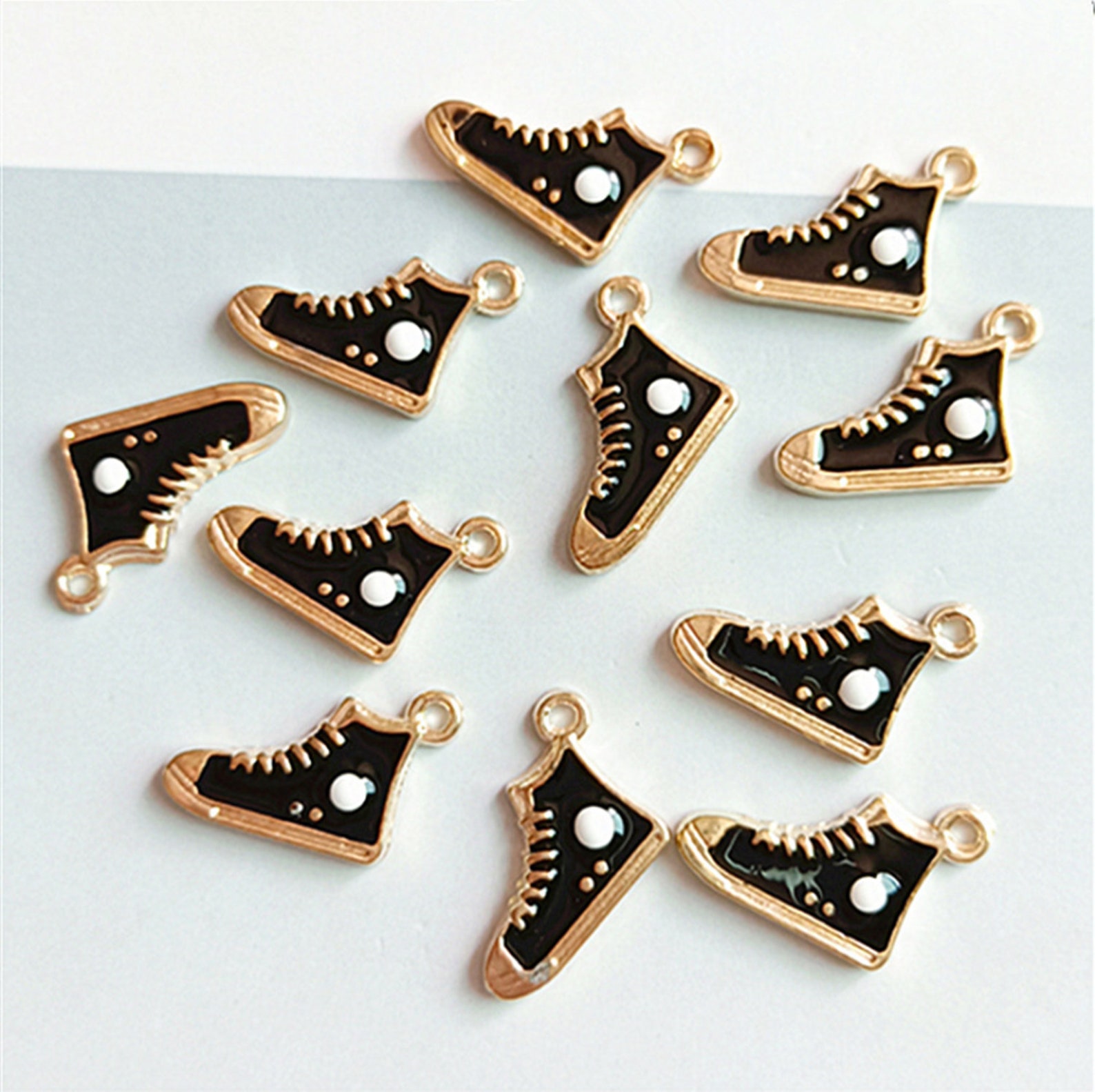 Casual Shoes Charm 1316 mm Gold Sports Shoe Charm Etsy