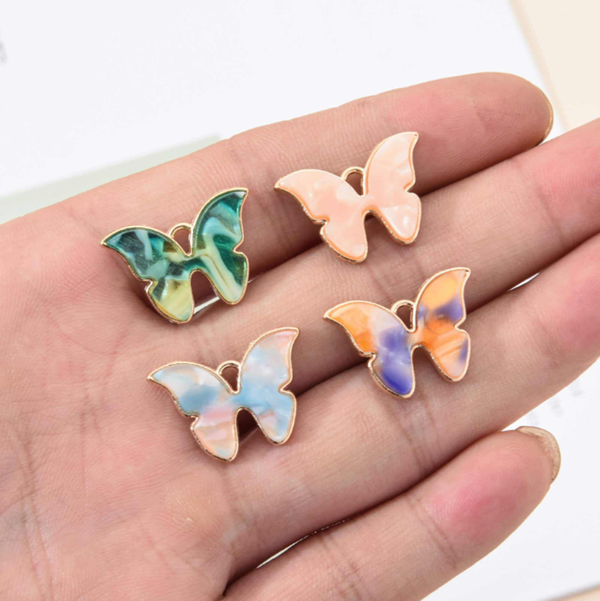 Earrings Crafting Butterfly Charms Jewelry Making Cute Animal Enamel Pendants Earrings Crafting Butterfly Charms Jewelry Making Cute Animal Enamel Pendants