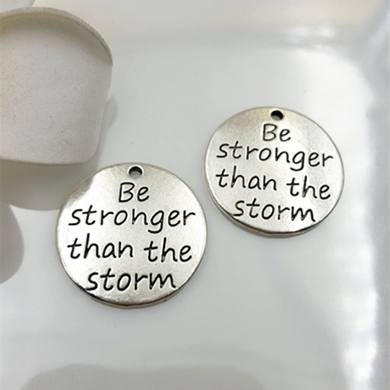 Antique Silver Letter ' Be stronger than the storm ' | Etsy