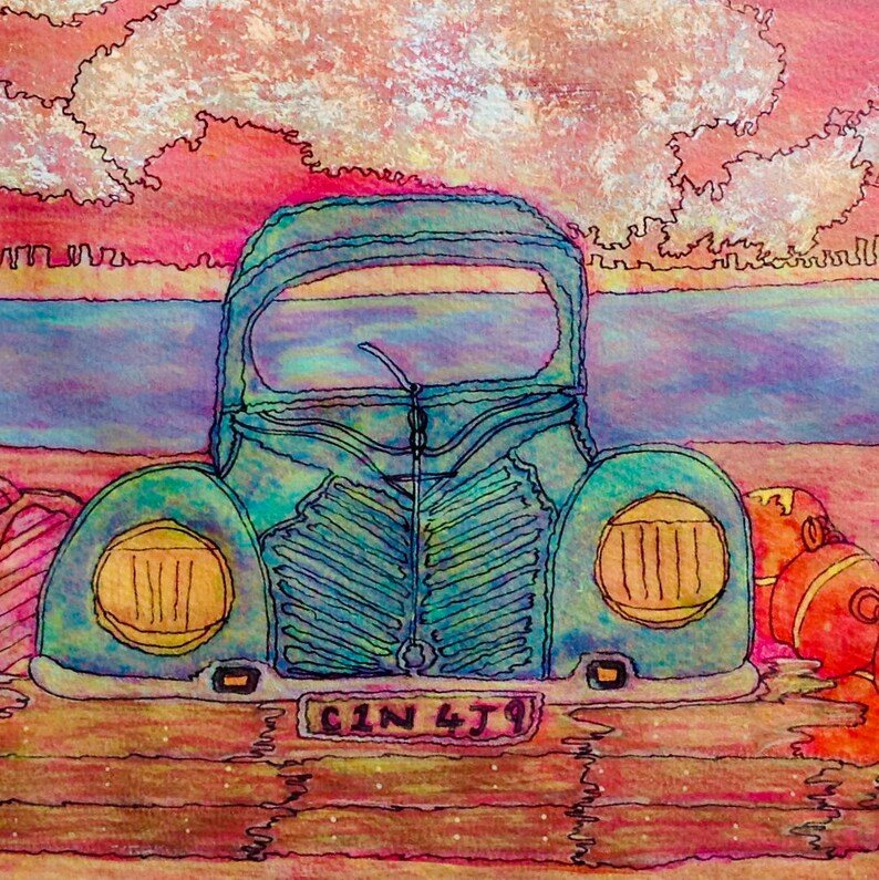 Antique Car On The Beach Prince Edward Island Lobster | Etsy