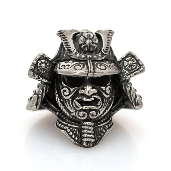 Metal DIY Beads Charms EDC Accessories Paracord Bead Samurai Helmet Silver