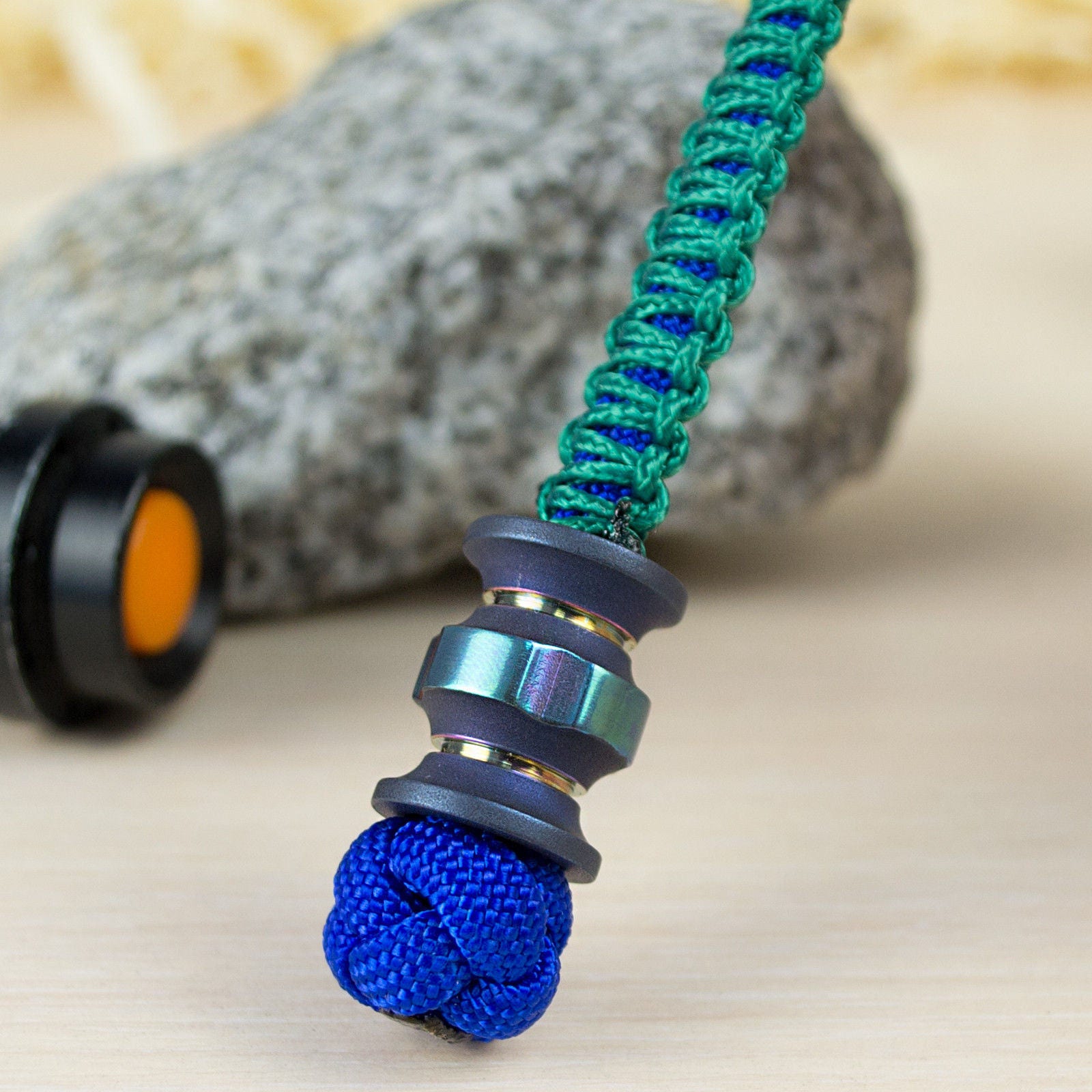 Cool Paracord Lanyard Keychain Strap Key Fob EDC Titanium Etsy