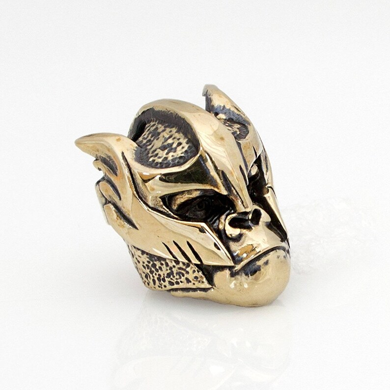 Paracord Bead Gorilla Warrior Brass Lanyard Bracelet Beads Etsy