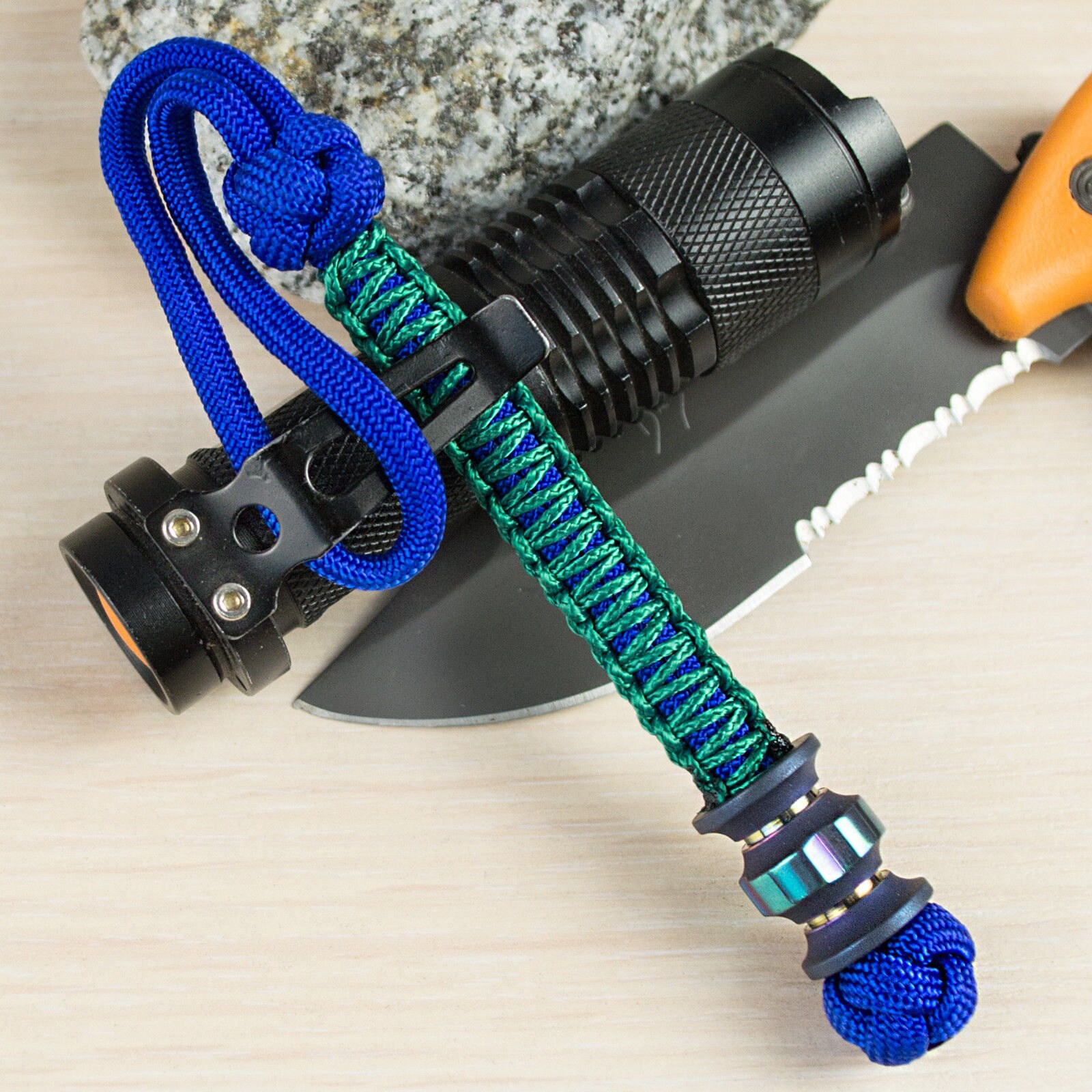 Cool Paracord Lanyard Keychain Strap Key Fob EDC Titanium Etsy