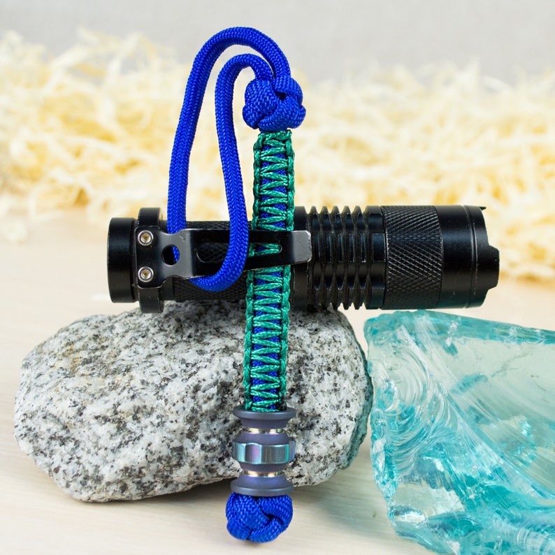 Cool Paracord Lanyard Keychain Strap Key Fob EDC Titanium Etsy