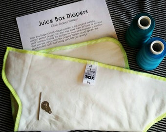 Patrón de costura digital preplano alado elástico Juice Box