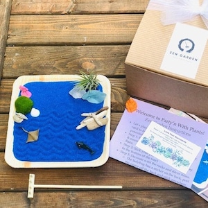 Zen Garden Kit - Ocean Zen Sand Art- DIY Craft Kit -  Meditation Gift Set - Coworker Gift - Miniature Buddha