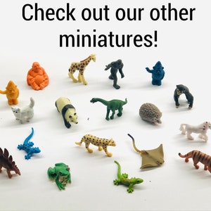 Set of miniature pandas, miniature safari animals, Tiny Panda, Panda terrarium supplies, tiny jungle animals, miniature jungle soap supplies image 4