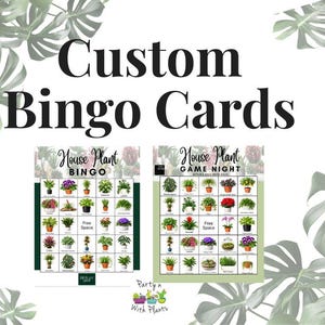 Design personalizado para cartelas de bingo de plantas