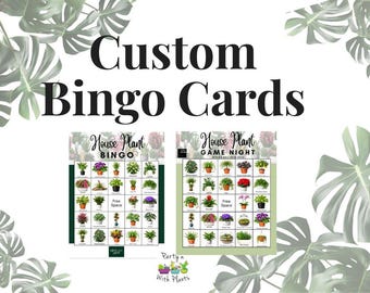 Custom Design Work for Plant Bingo cards