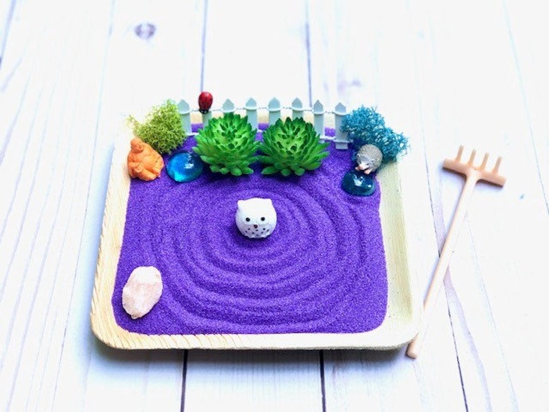 Sand Zen Garden, Fidget Toy, Desk Accessories, Craft Kit, Desk Toy, DIY Activity Box, Gifts for Her, Best friend Gift image 5