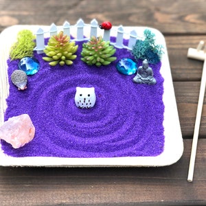 Sand Zen Garden, Fidget Toy, Desk Accessories, Craft Kit, Desk Toy, DIY Activity Box, Gifts for Her, Best friend Gift image 1