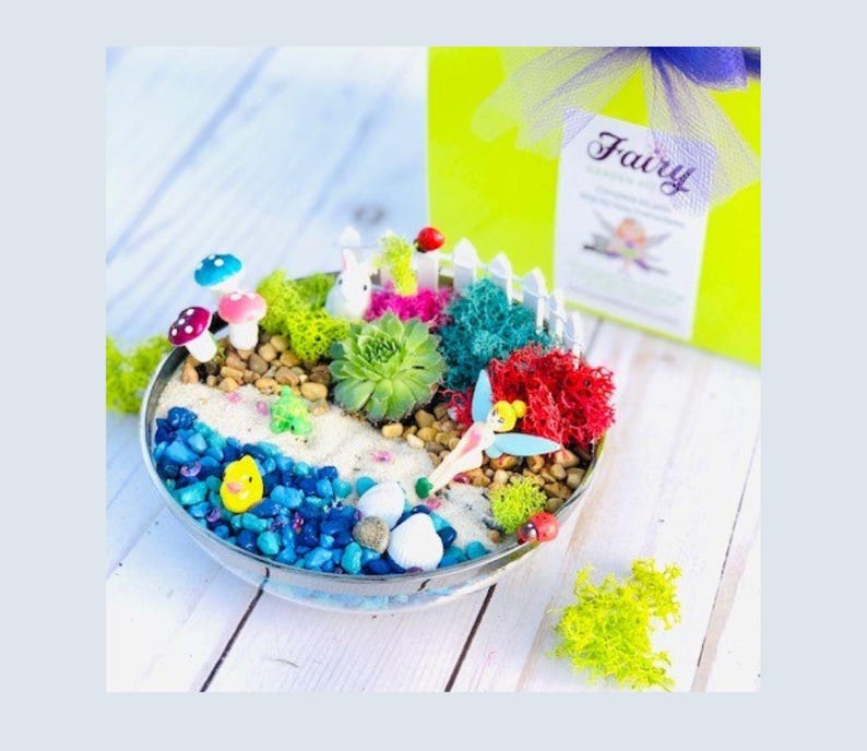 Fairy Garden Craft Kit: Kids Activity Box with Succulent image 1