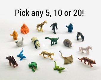 Set of miniature animals, Choose set of miniatures, Fairy miniatures, Micro animals, Resin soap miniature supplies, diorama supplies, Gnome