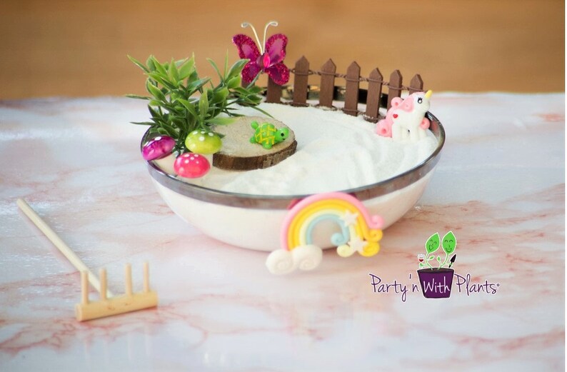 Diy Mini Unicorn Zen Garden Kit Sand Garden Coworker Gift Etsy