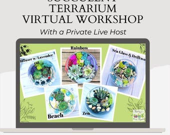 Virtual Succulent Terrarium Workshop: Live Host, Planting Kit