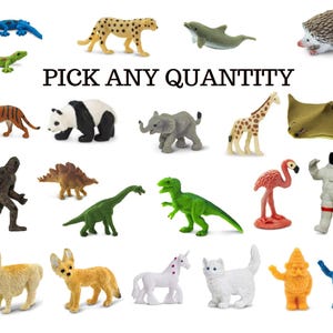Set of miniature animals, Choose set of miniatures, Fairy miniatures, Micro animals, Resin soap miniature supplies, diorama supplies, Gnome