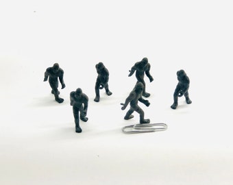 Miniature Bigfoot Figurine Set: Soft Rubber Toy Figures