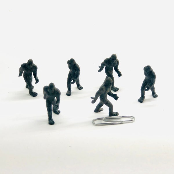 Set of miniature Bigfoot, Bigfoot Lover Gift, Tiny Bigfoot, Bigfoot funny gift, Bigfoot soap supplies, Bigfoot Toy Figurine, Soft Bigfoot