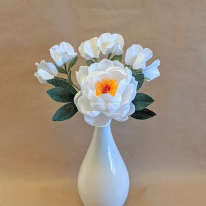 Paper Flower Peony Bouquet  Small Posy - Hope, Healing and Gratitude - Thank You Gift -