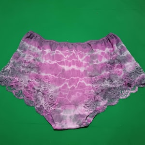 culotte/ tie and dye/ size 5 / XXL/ lace/ cool colors/ feminist 3.0/ steampunk/ Riot/ sexy/ unique/ exclusive