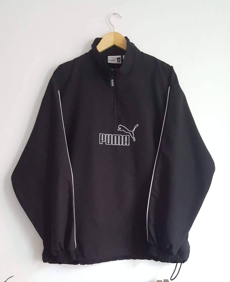 puma retro half zip sweat