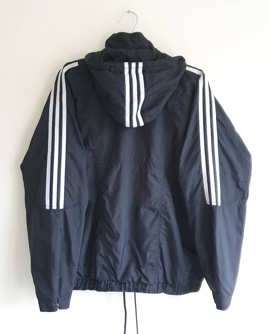 Wind/K-way/ Adidas Vintage 90s Size XS Hooded Jacket. | Etsy