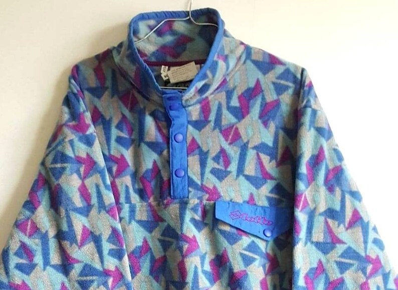 90s sweater size M like new RARE. Fleece Half pressure Lotto Vintage 80s